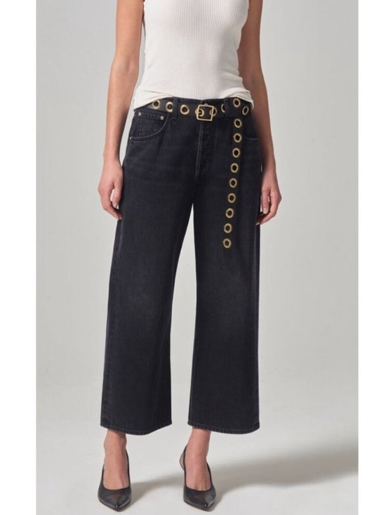Citizens Of Humanity Denim - Citizens of Humanity Gaucho Vintage Wide Leg Jeans Black Size 34 NWT New